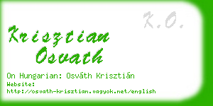 krisztian osvath business card