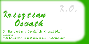 krisztian osvath business card